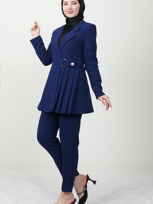 Pile Detay Takım Lacivert