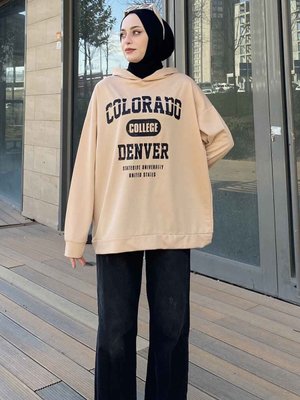 Colorado Baskı Detaylı Kapüşonlu Sweatshirt