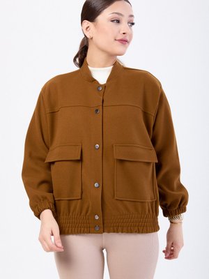 Taba Cepli Kaşe Bomber Ceket