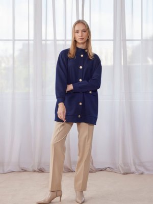 Gold Düğmeli Yüksek Yaka Hırka Gold Düğmeli Yüksek Yaka Hırka