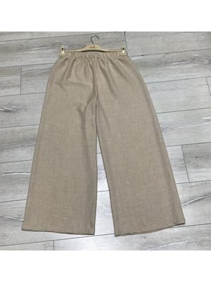 Keten Ayrobin Yüksek Bel Bol Paça Pantolon Keten Ayrobin Yüksek Bel Bol Paça Pantolon