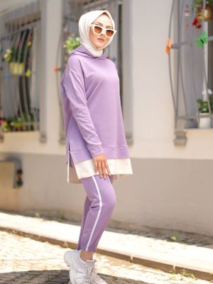 Tunik & Pantolon İkili Takım Lila Tunik & Pantolon İkili Takım Lila