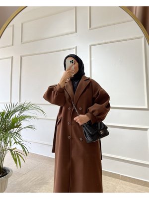 Balon Kol Kaşe Kaban