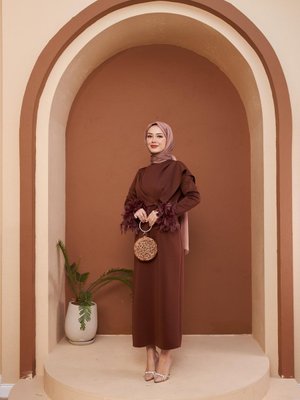 Aylin Abiye Elbise Kahverengi Aylin Abiye Elbise Kahverengi