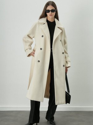 Danısh Kaşe Kruvaze Kaban Ekru