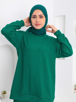Zümrüt Yeşili Triko Takım Zümrüt Yeşili Triko Takım