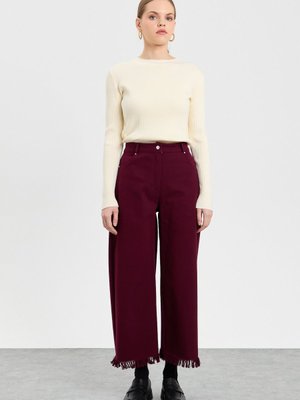 Gabardin Bol Pantolon Mürdüm