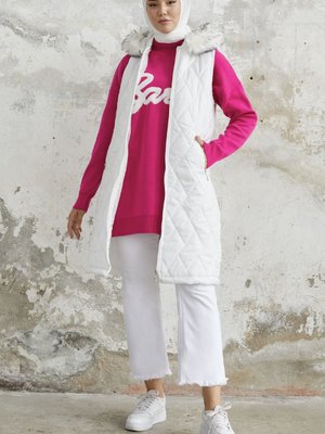 Elora Kapitone Şişme Yelek Beyaz Elora Kapitone Şişme Yelek Beyaz