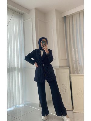 Çizgili Blazer Ceket