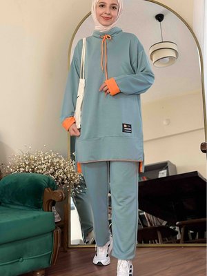 Fosfor Detaylı Eşofman Takım Mint Yeşili Fosfor Detaylı Eşofman Takım Mint Yeşili