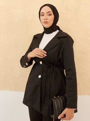 Gold Düğmeli Scuba Ceket E