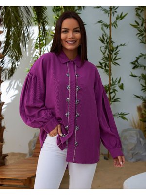 Keten Gömlek Ünü Taşişlemeli