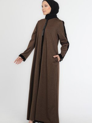 Kürklü Kahverengi Kışlık Ferace Kürklü Kahverengi Kışlık Ferace