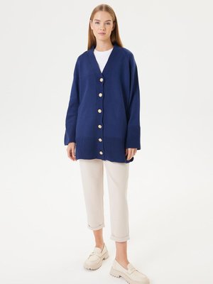 Over Triko Hırka Lacivert