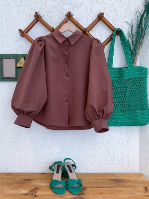 Klasik Yaka Crop Gömlek Klasik Yaka Crop Gömlek