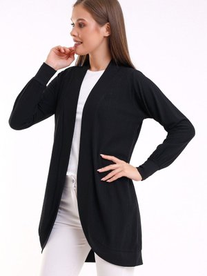 Siyah Italyan Reglan Oval Etek Kol Penye Esnek Uzun Hırka & Kaftan & Hicab & Tesettür Hırka Siyah Italyan Reglan Oval Etek Kol Penye Esnek Uzun Hırka & Kaftan & Hicab & Tesettür Hırka