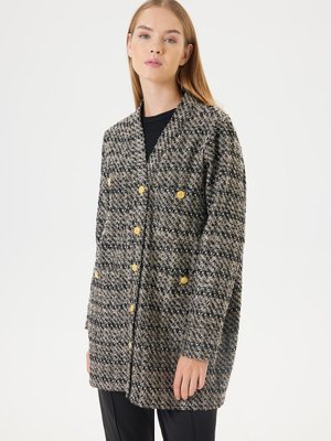 Daphne Tuvit Kolej Hırka Siyah Vizon