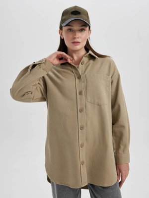 Relax Fit Gabardin Uzun Kollu Tunik