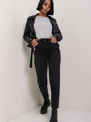 Füme Sade Mom Jean Pantolon