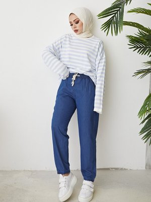 Duble Paça Rahat Kesi?m Kot Pantolon