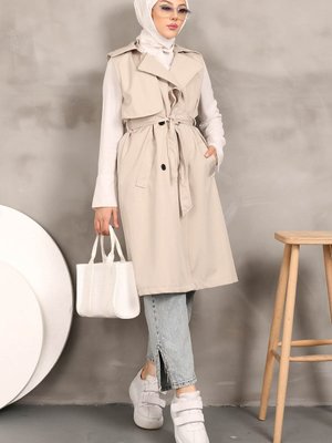 Taş Kruvaze Yaka Yelek Taş Kruvaze Yaka Yelek