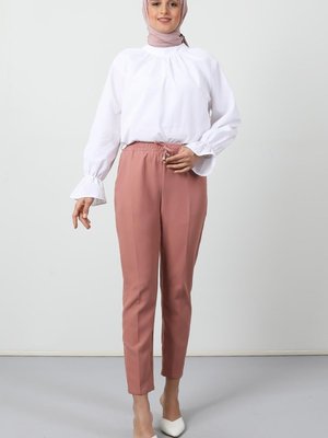 Beli Lastikli Pantolon Pembe Beli Lastikli Pantolon Pembe