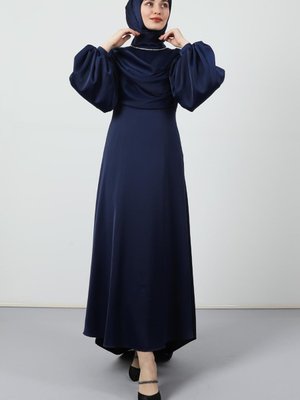 Kuyruklu Degaje Elbise Lacivert Kuyruklu Degaje Elbise Lacivert