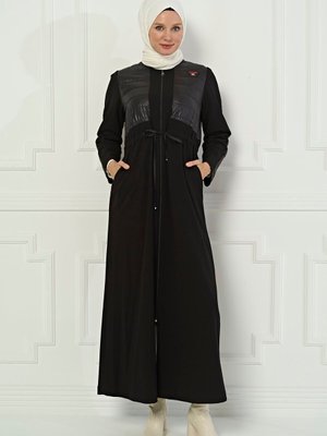 Göktürk Kapitone Detaylı Siyah Kaban Göktürk Kapitone Detaylı Siyah Kaban