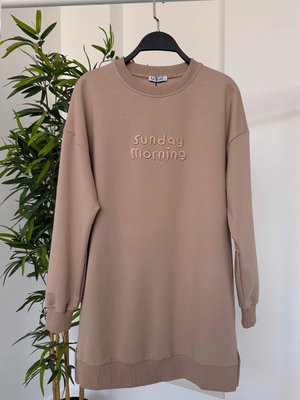 Sunday Pamuk Sweatshirt Sütlü Kahve