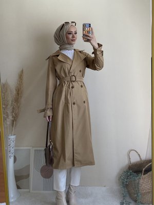 Mevsimlik Trençkot Camel