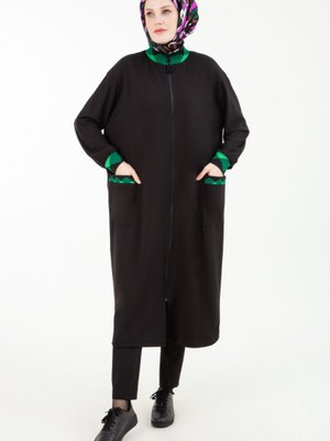 Ribana Detaylı Önden Fermuarlı Giy Çık Kap