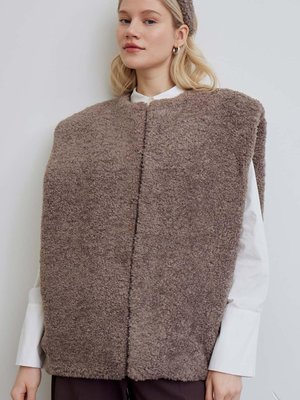 Lola Peluş Yelek Vizon