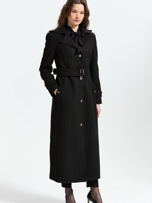 Kuşaklı Manto Siyah