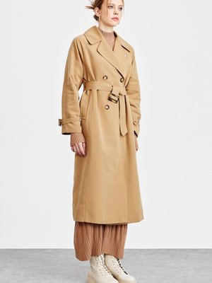 Kuşaklı Trençkot Camel