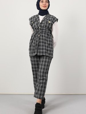 Tüvit Ceketli Takım Siyah