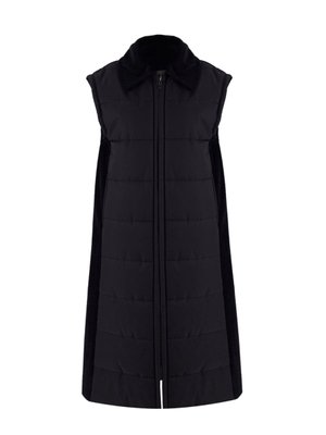 Yakası Ve Yanları Kürk Detaylı Kapitone Yelek Yakası Ve Yanları Kürk Detaylı Kapitone Yelek