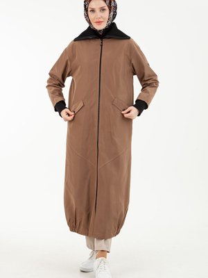 İçi Kürklü Kolları Ribanalı Önden Fermuarlı Giy Çık