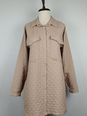 Çıt Çıtlı Kapitone Gömlek Bej