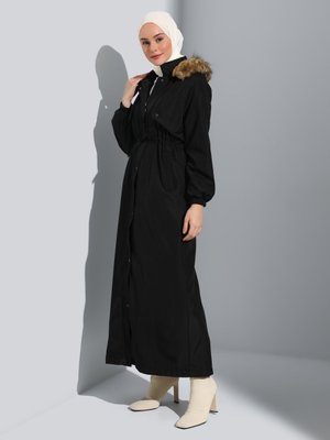 Siyah İçi Kürklü Su Geçirmez Kaban