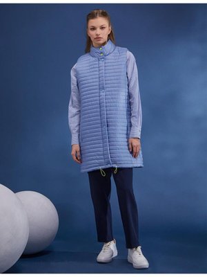 Ince Dilim Kapitoneli Şişme Yelek Mavi Ince Dilim Kapitoneli Şişme Yelek Mavi