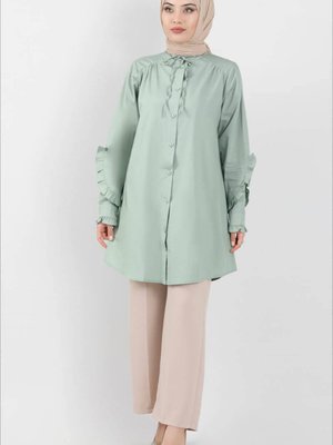 Mint Ruffle Gömlek Mint Ruffle Gömlek