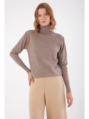 Vizon Balıkçı Yaka Kısa Triko Kazak