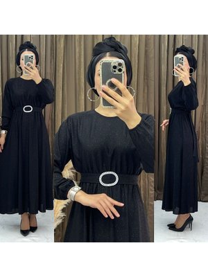 Simli Kuşaklı Abiye Simli Kuşaklı Abiye