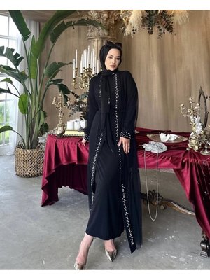 Hürrem Serisi İncili Abaya .iç Elbısesı İle Birlikte