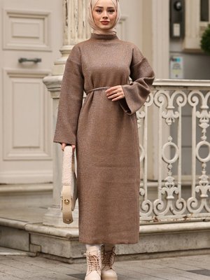 Mono Camel Triko Elbise