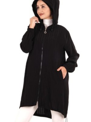 Geniş Fitilli Kapişonlu Hırka