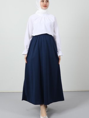 Kloş Etek Lacivert Kloş Etek Lacivert