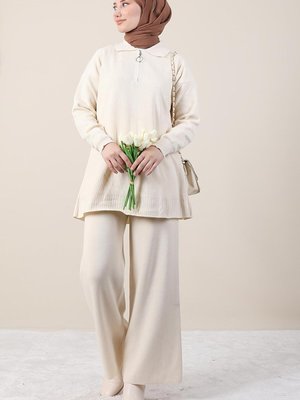 Dolunay Triko Takım Bej