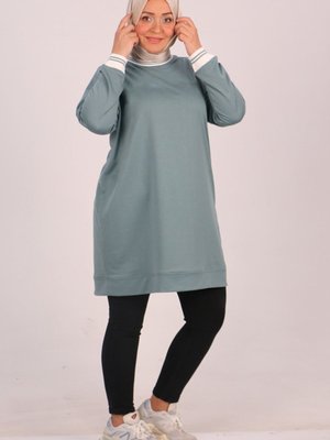 Nefti Büyük Beden İki İplik Ribanalı Tunik