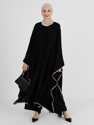 Biye Detaylı Salaş Ferace Siyah